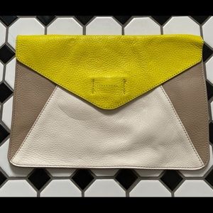 Gap leather clutch